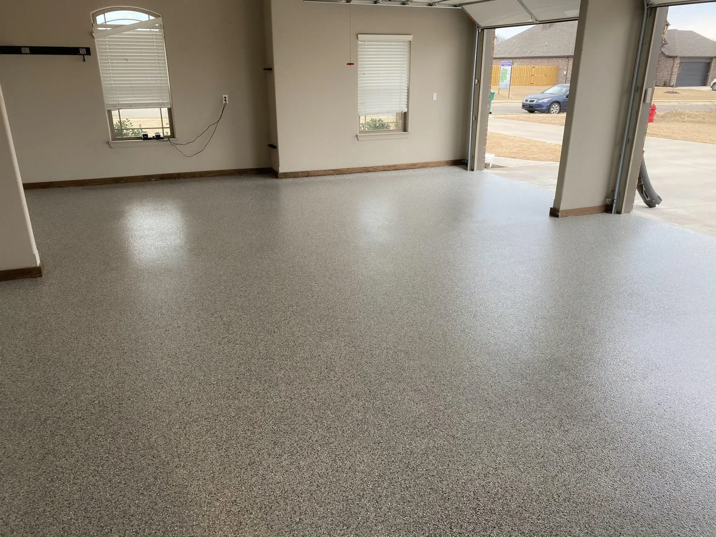 home garage flakes epoxp