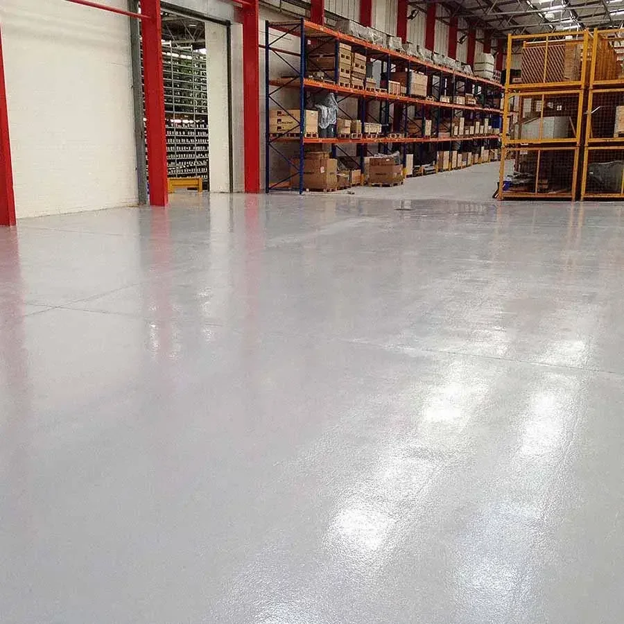 white Quartz epoxy floor