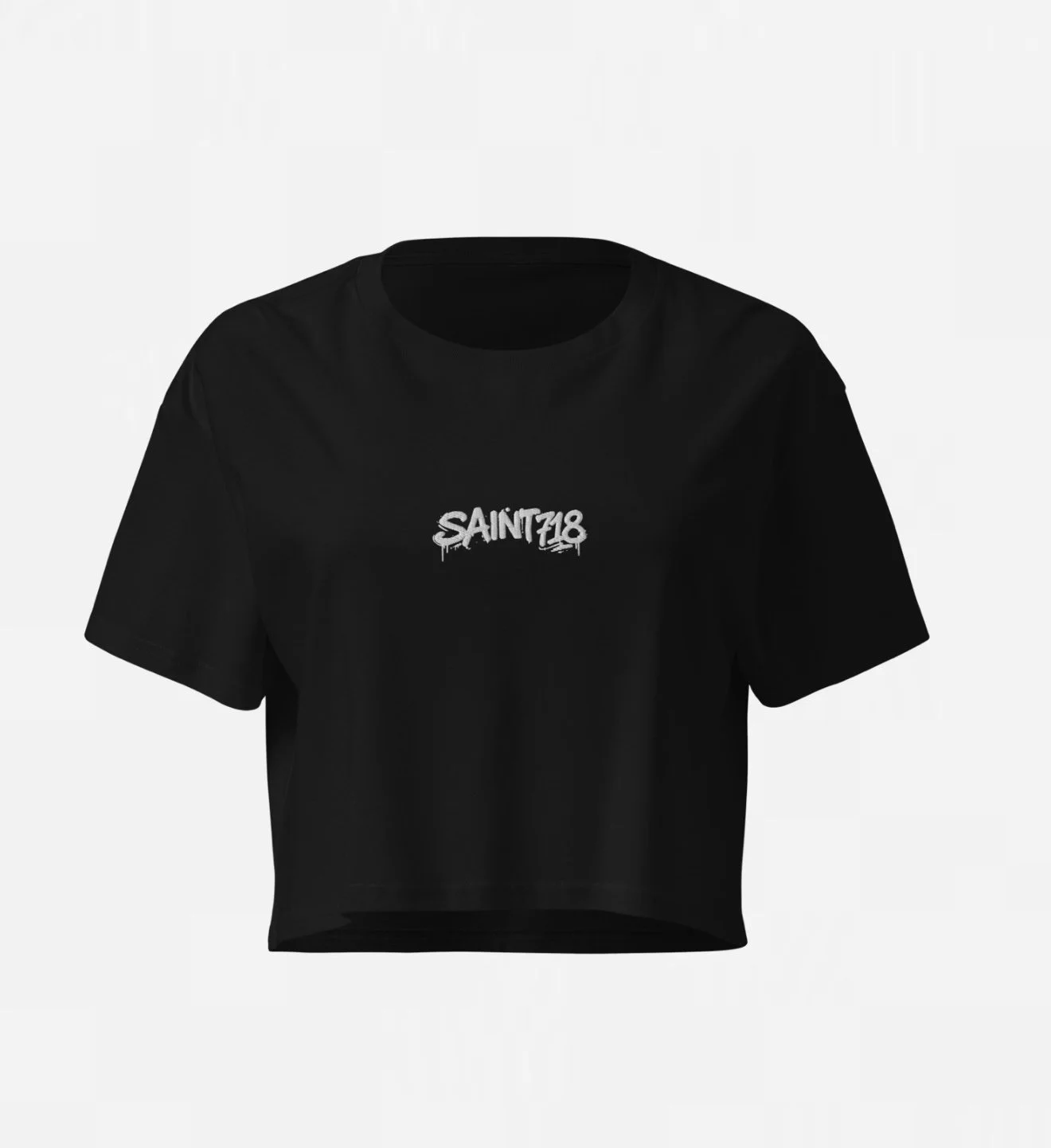 SAINT718 Embroidered Crop "Tea"