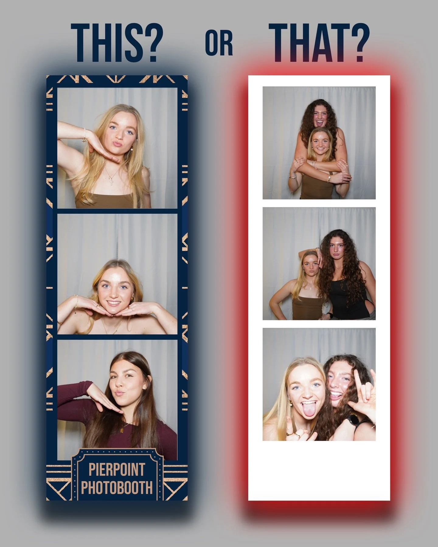 🤔Which frame do you like best? Custom designs or stick with the classic?

The good news is that you don&rsquo;t have to decide&hellip; we offer both!

Book your event now!

&bull;
&bull;
&bull;

#stjohnsphotobooth 
#NLphotobooth
#makeitmemorable
#st
