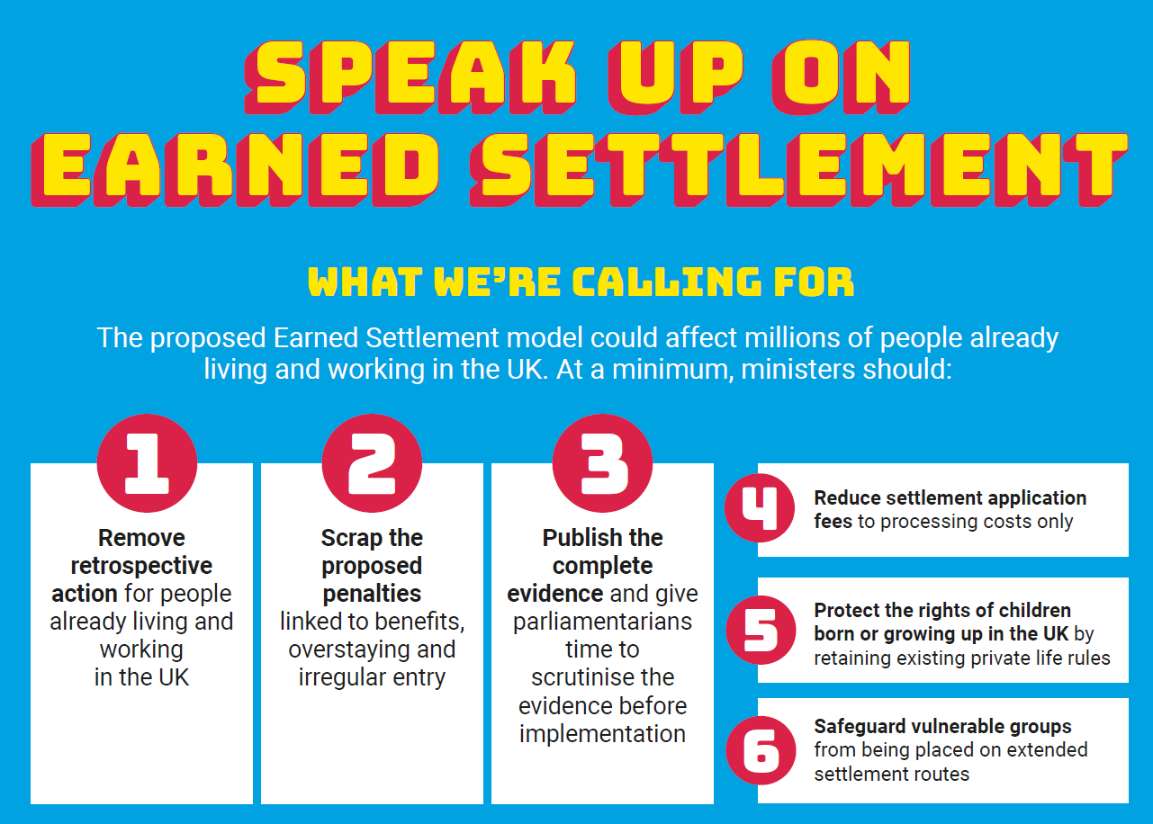 Briefing for MPs on ‘Earned Settlement’ Proposals