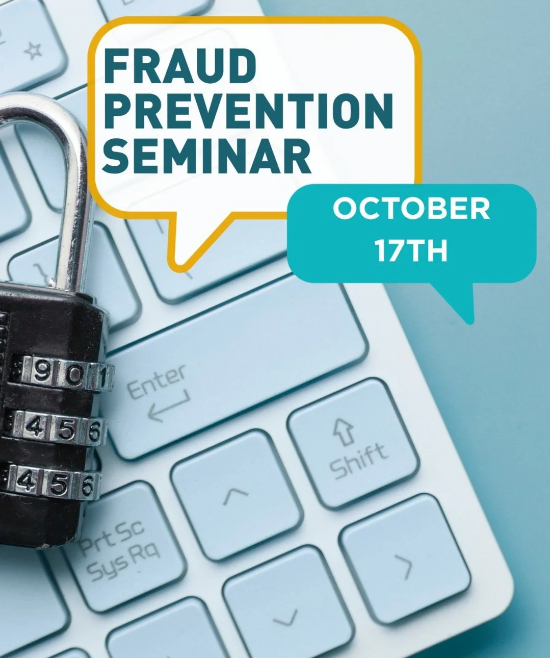 Reminder: Reserve Your Spot Today! Scammers are becoming more sophisticated every day, but you can learn how to protect yourself and your finances. Join Marine Federal Credit Union for a FREE Fraud Prevention Seminar and discover how to recognize com