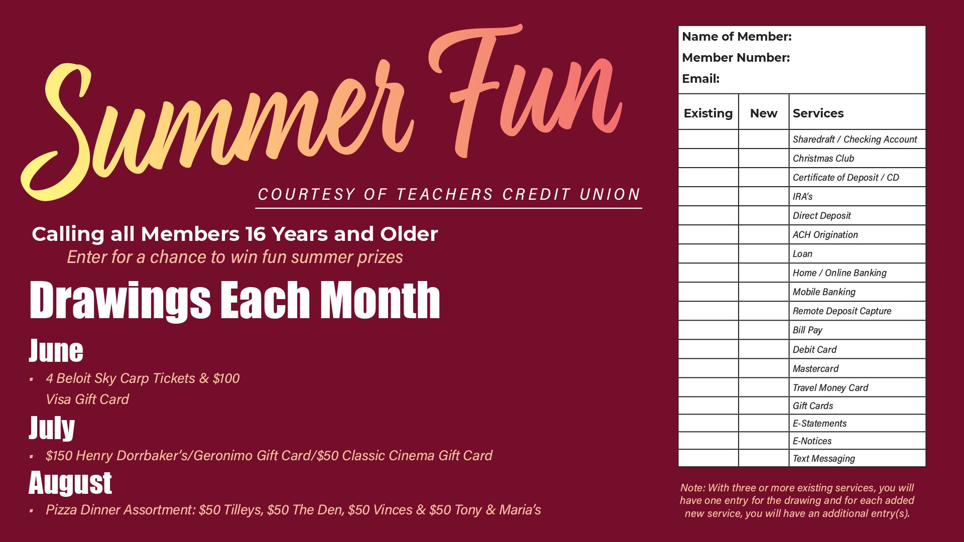 Summer Fun Contest