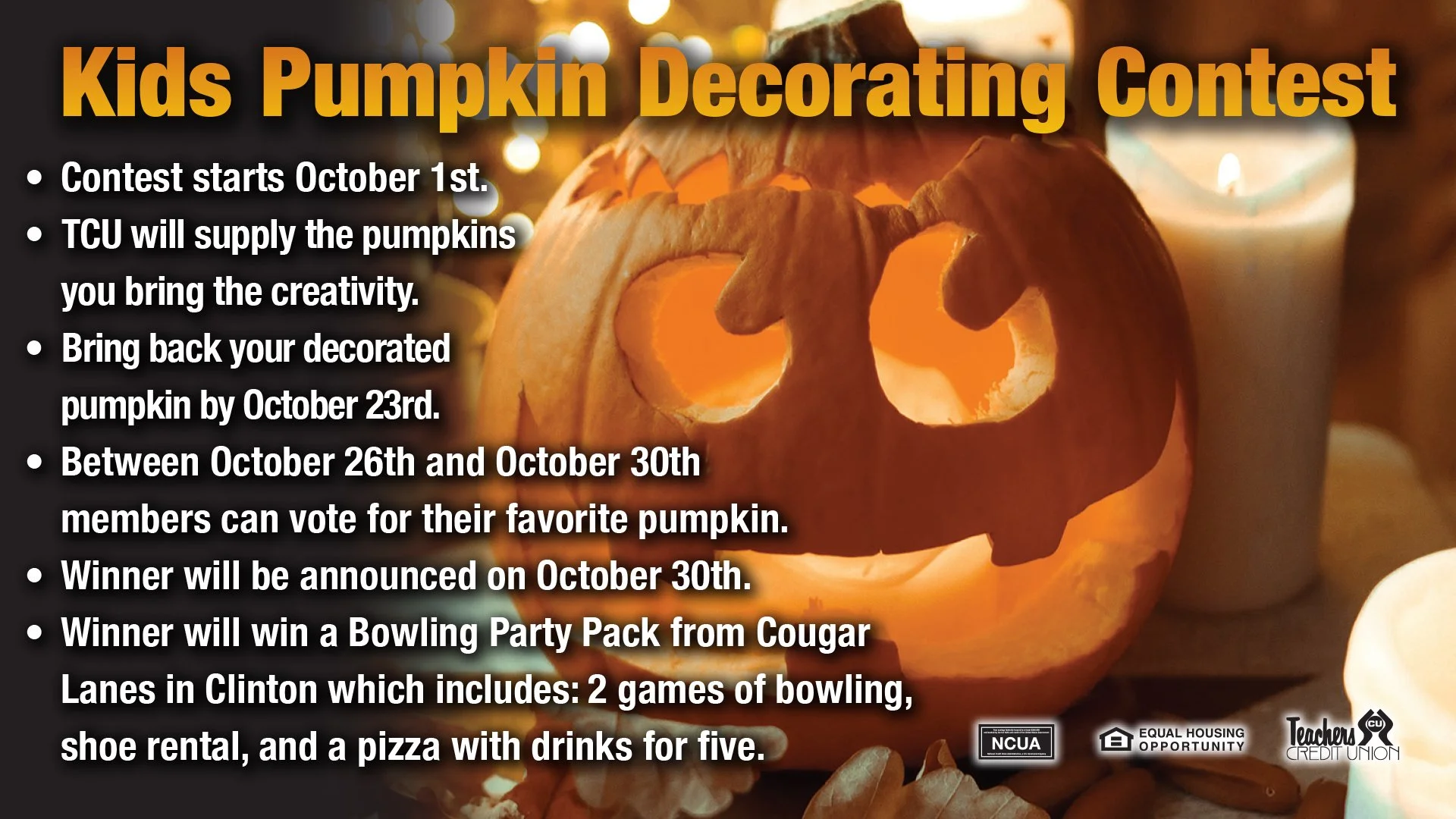 Kids Pumpkin Decorating Contest