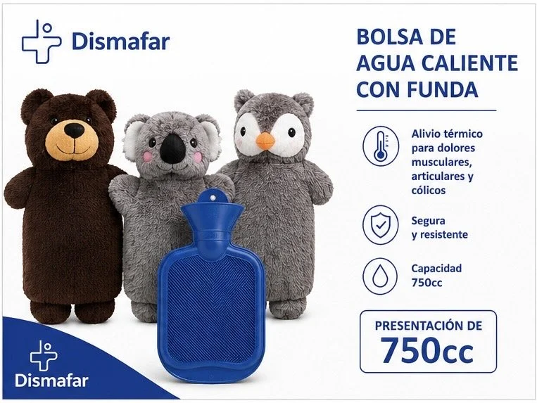 Bolsa de Agua Caliente 750cc con Funda
