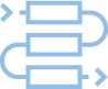 Simple flowchart diagram with interconnected rectangular boxes and arrows