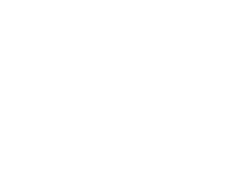 Outline drawing of a lawn mower with a handle and wheels.