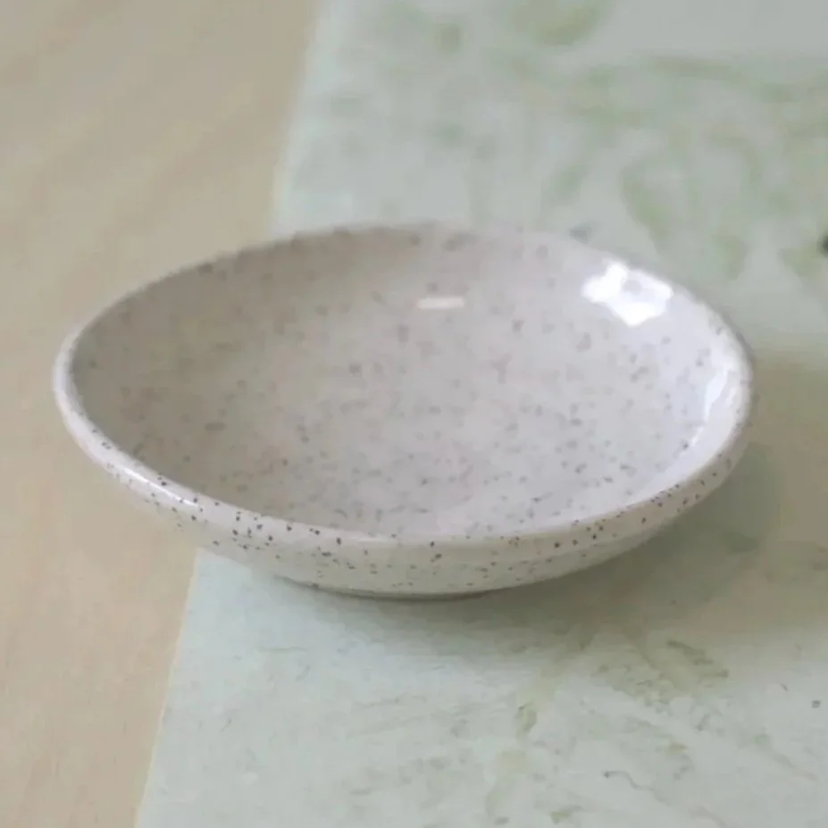Speckle White Trinket Dish