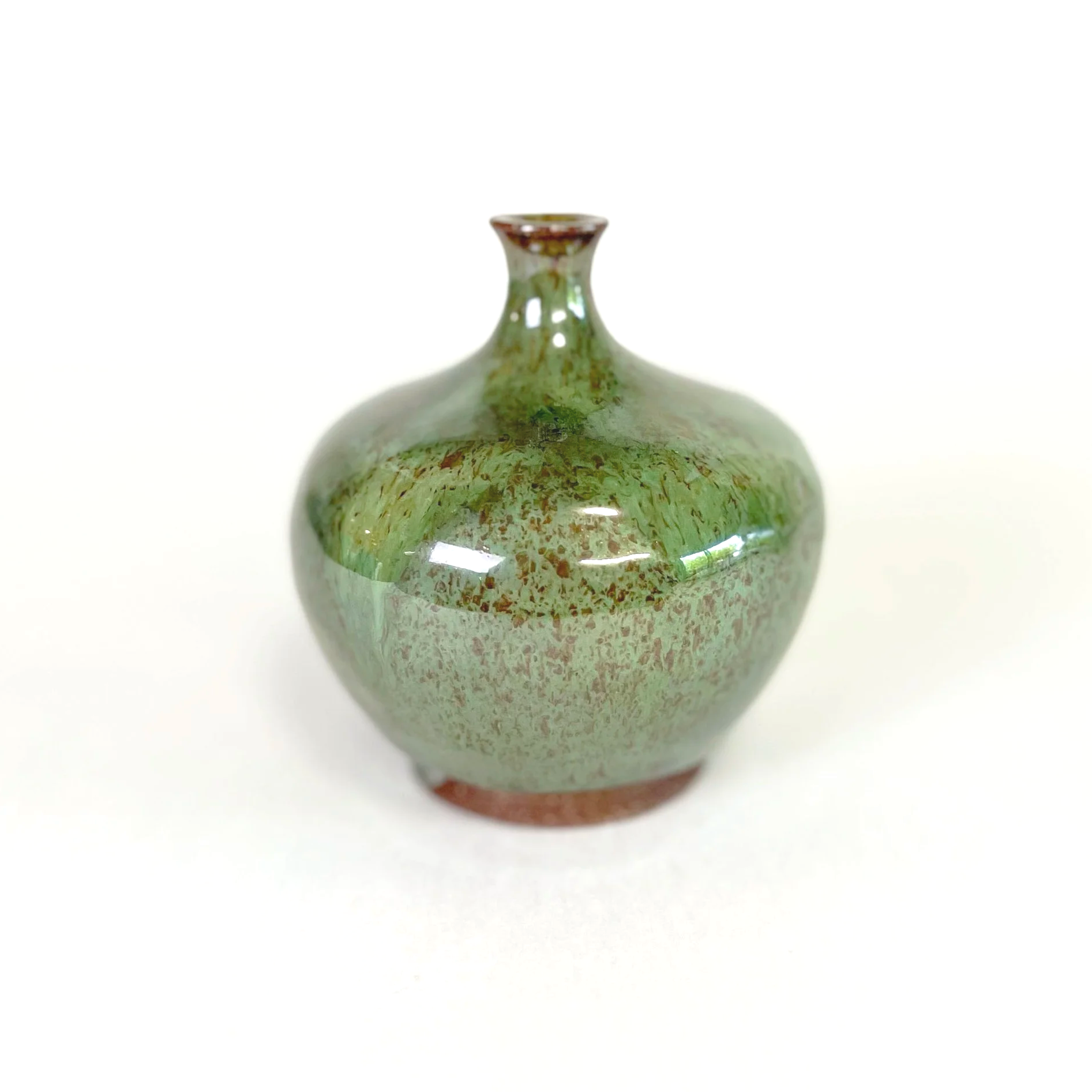 Metallic Green Bud Vase