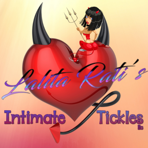 girl  with devil tail and pitchfork siting on heart with devil tail