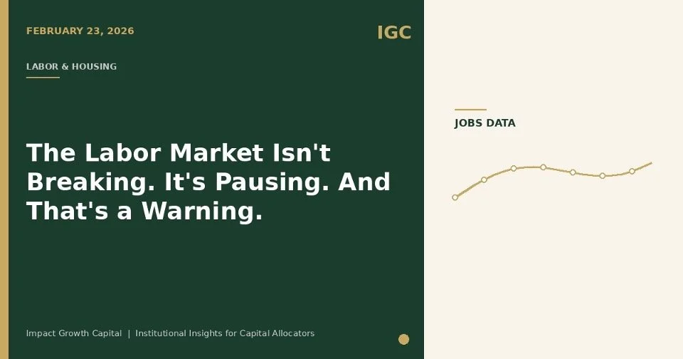 The Labor Market Isn’t Breaking. It’s Pausing. And That’s a Warning