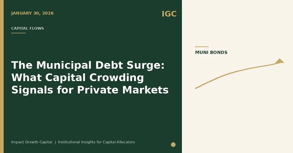 The Municipal Debt Surge: What Capital Crowding Signals for Private Markets