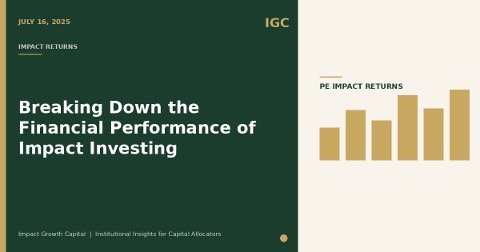 Breaking Down the Financial Performance of Impact Investing