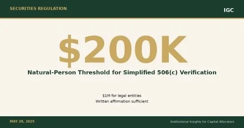 SEC Introduces New Flexibility on Accredited Investor Verification