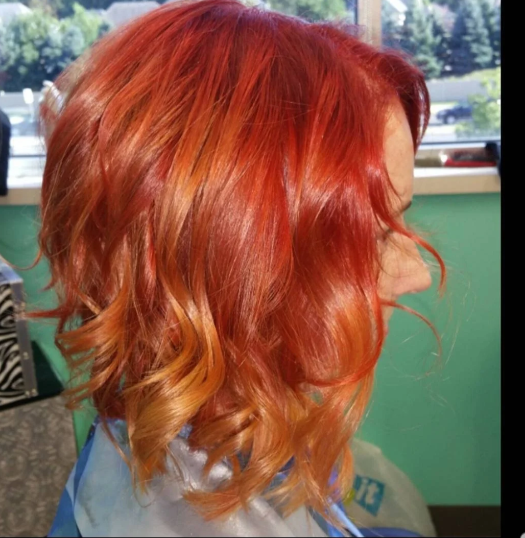 Red hair color by Salon 230 Daytona Beach