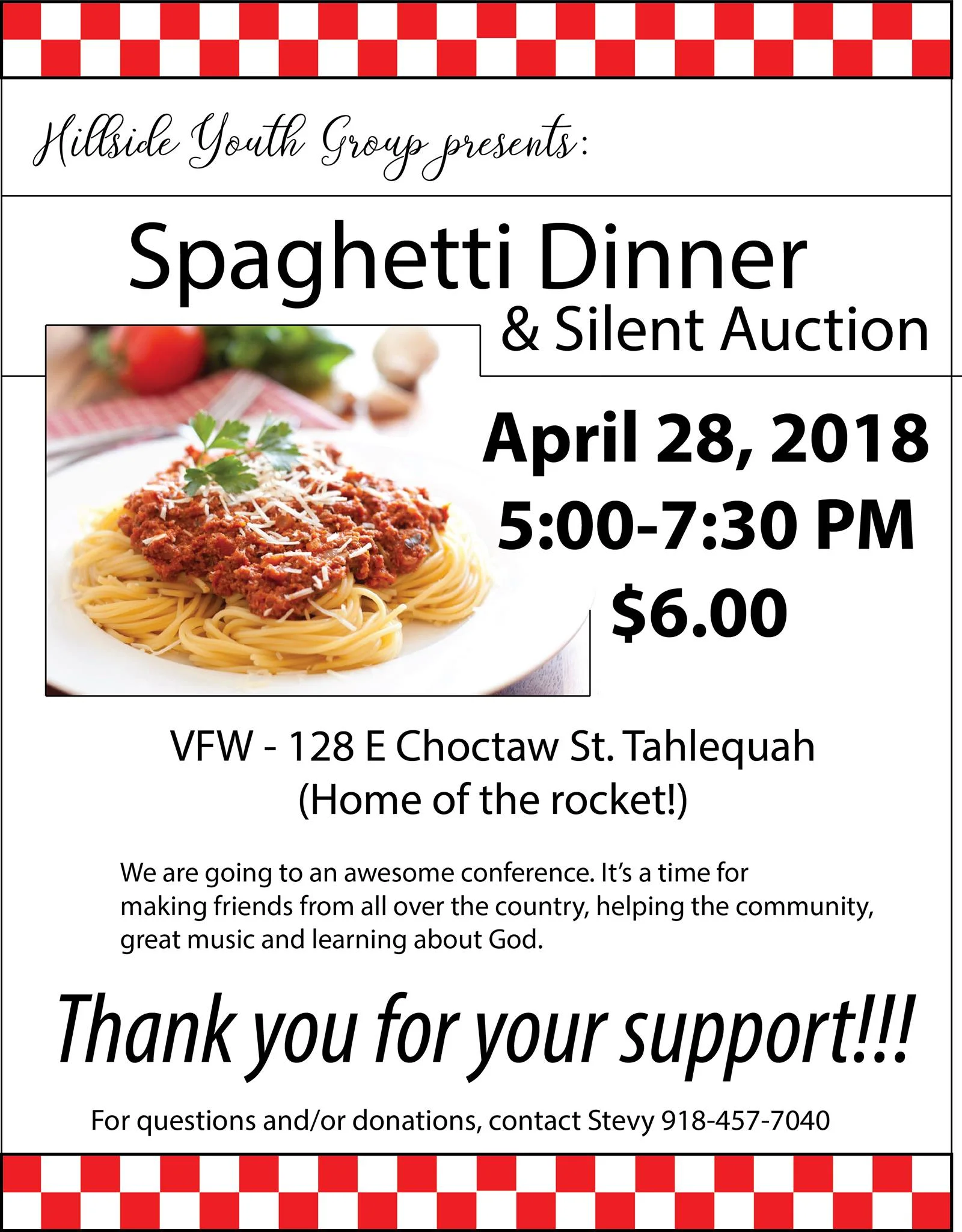 Spaghetti funddraise