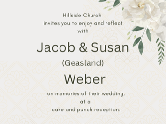 Jacob and Susan (Geasland) Weber Shower