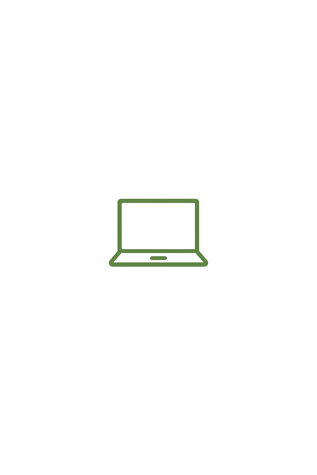 Ein grüner Laptop steht vor einem digitalen, abstrakten Hintergrund.