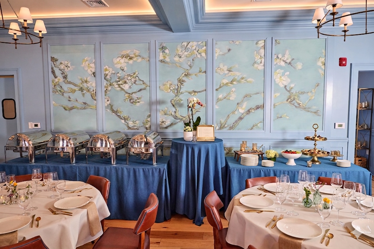 The Blue Room Van Gogh Almond Blossom Wall blue buffet