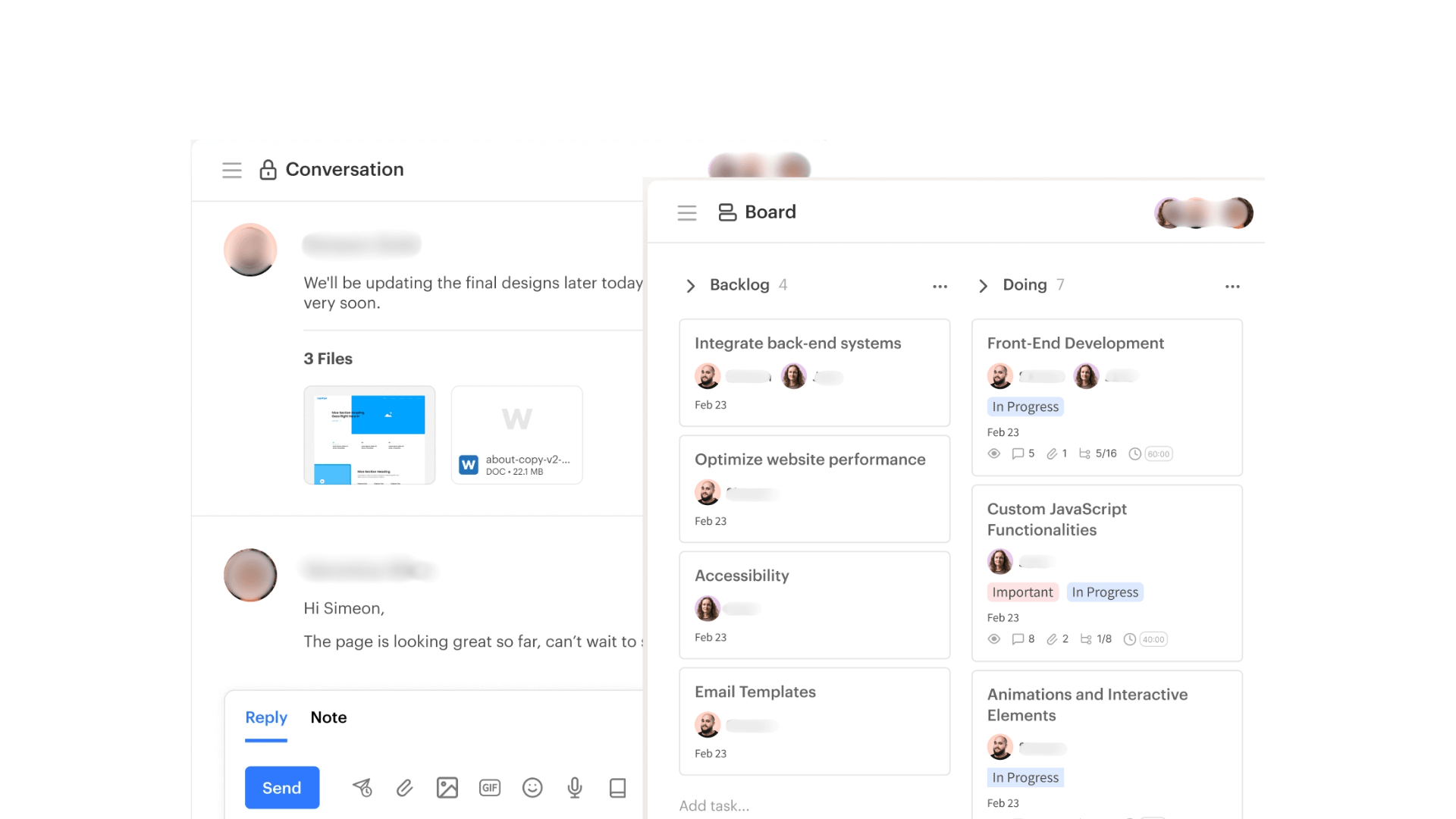 Screenshot of a Squarespace training video titled "Handover Training - Squarespace" with a sidebar showing website navigation options like Home and About Us.