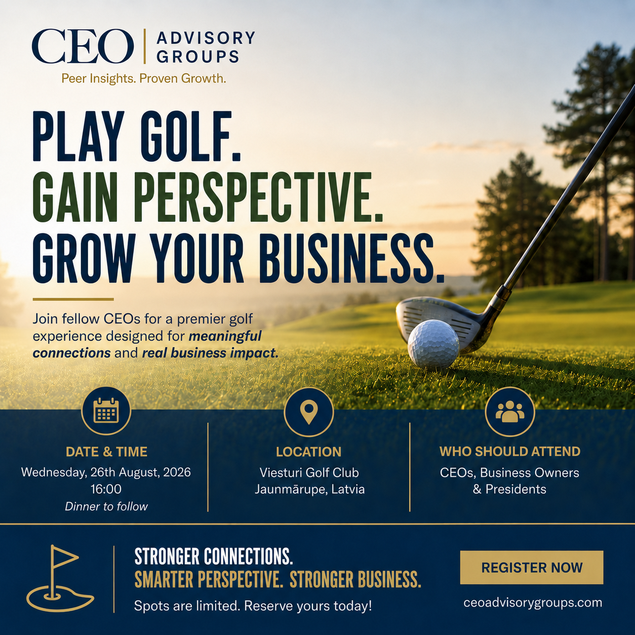 GROW YOUR BUSINESS OVER GOLF