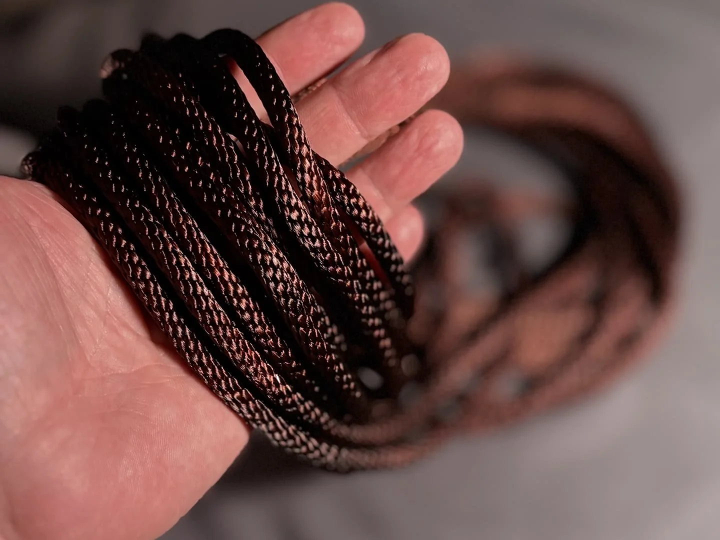 Brown shibari rope
