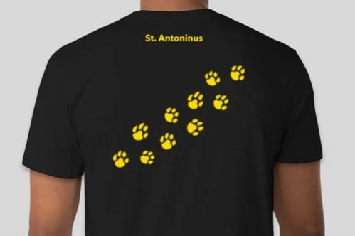 Black T-shirt w-Paw Prints - Back.jpg