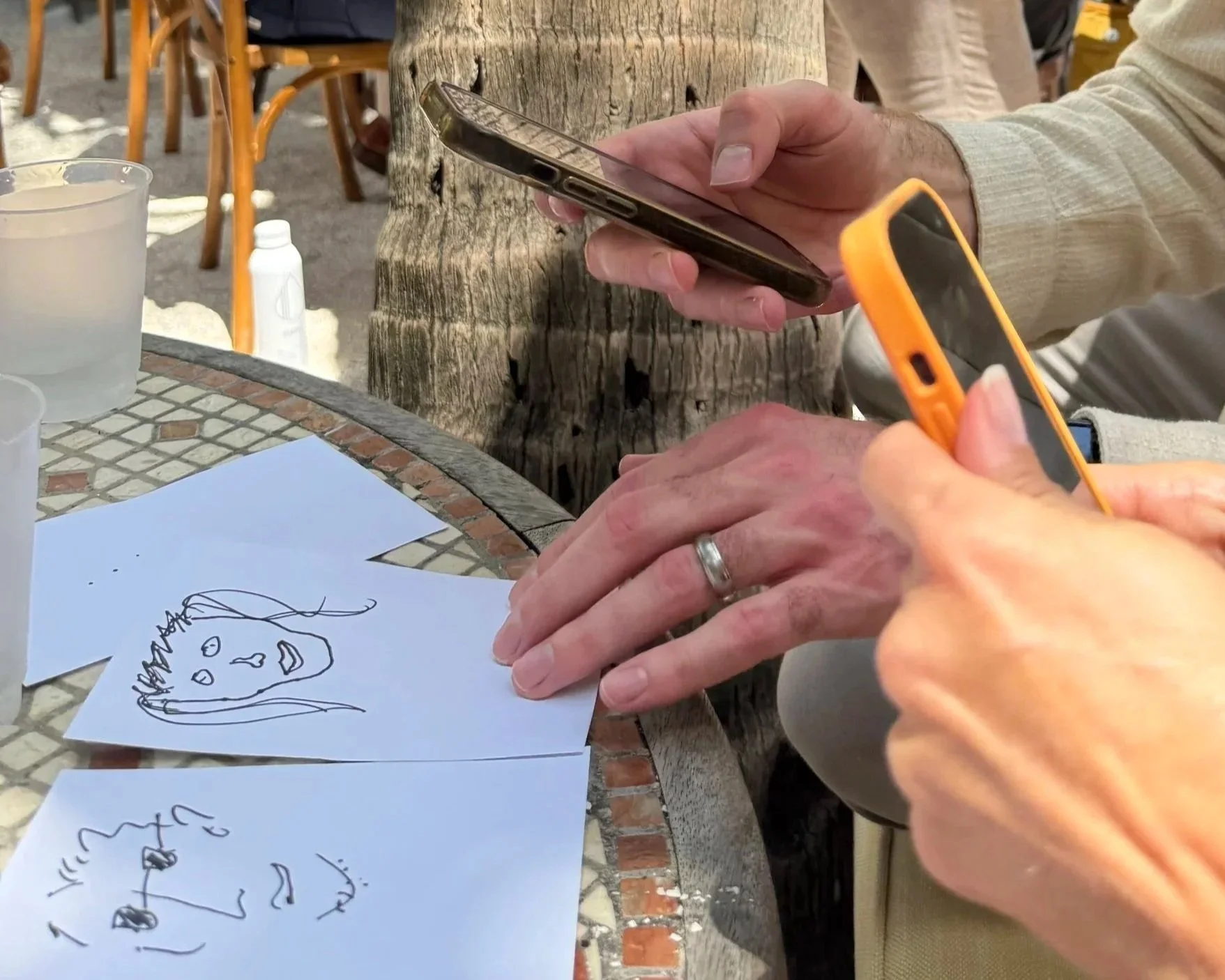 Of course, Brian had us draw.
