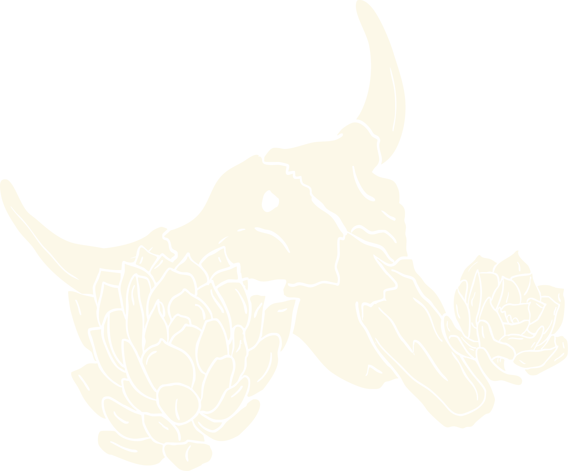 Black-and-white outline of a buffalo skull with a detailed view of the jaw, nose, and eye sockets, featuring floral elements around the lower part of the skull  for garden and landscaping brand in Calgary