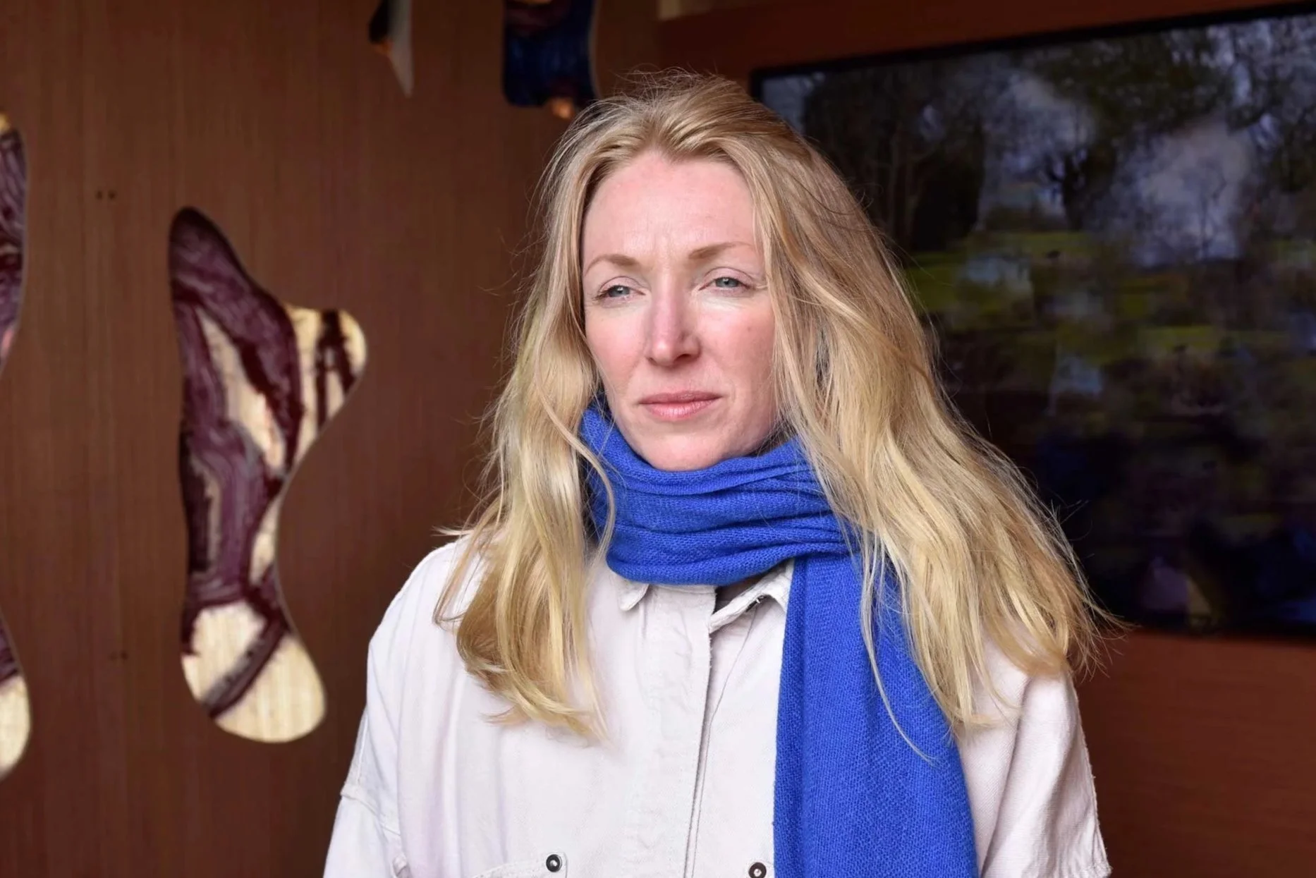 Louise Kiernan profile portrait at Stammer Studio Voice Rewilding installation