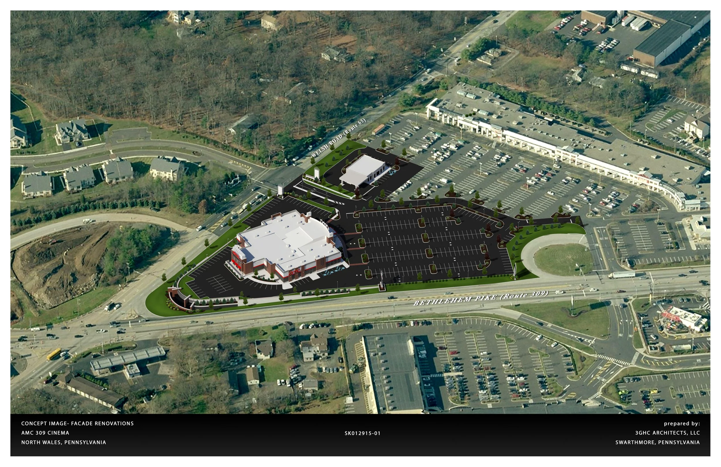 AMC 309 Cinema- Aerial Rendering