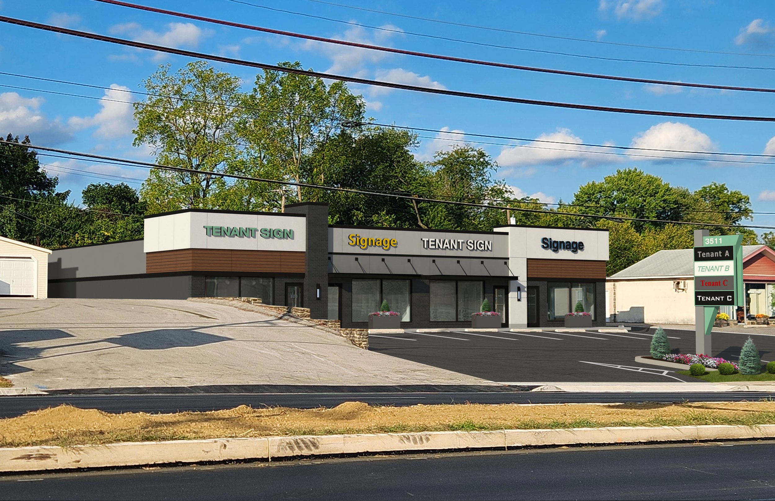 Newtown Square Retail- Concept Rendering