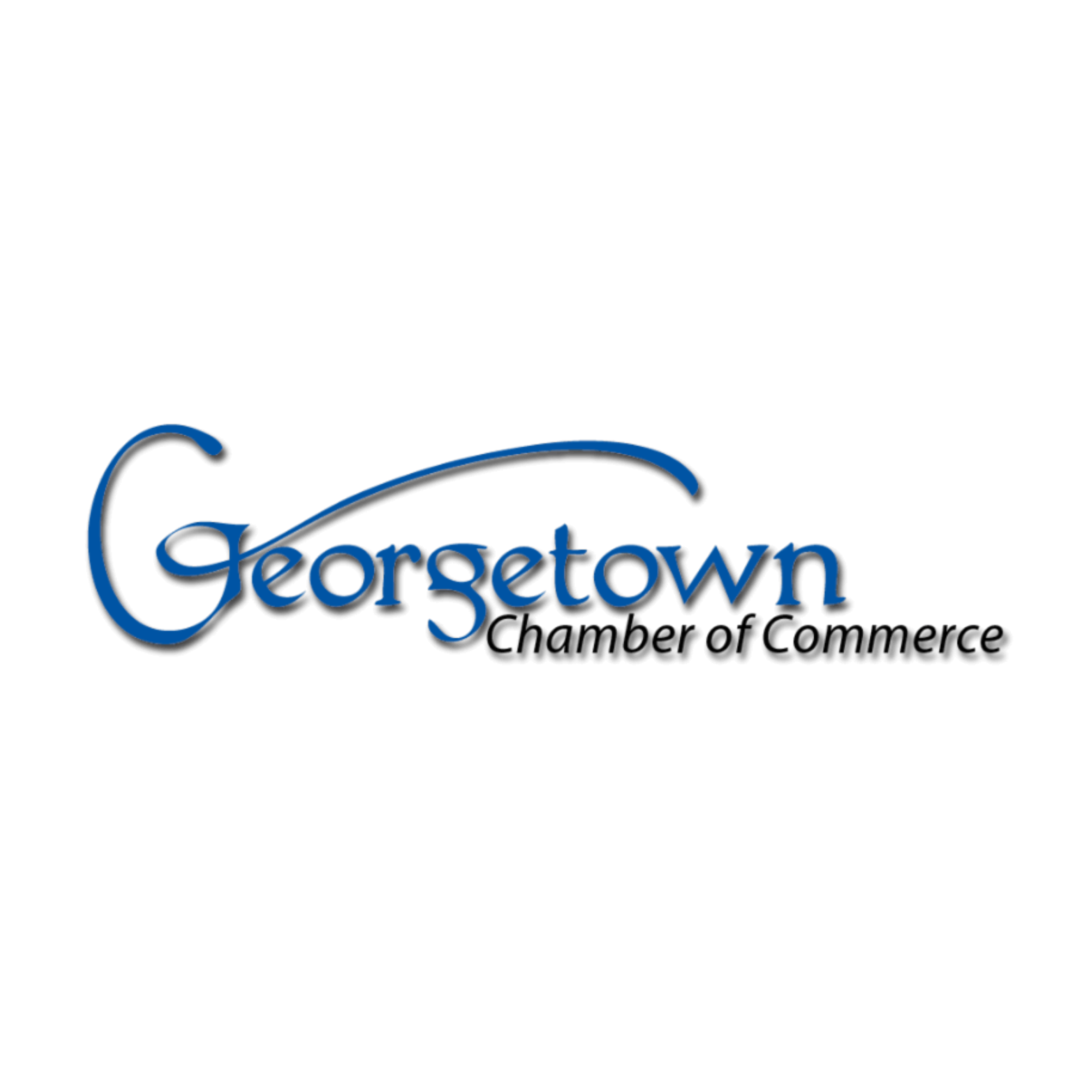 A black background with the word 'Georgetown' written in blue cursive script