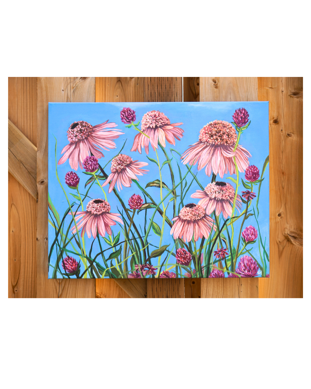 Just pink wildflowers