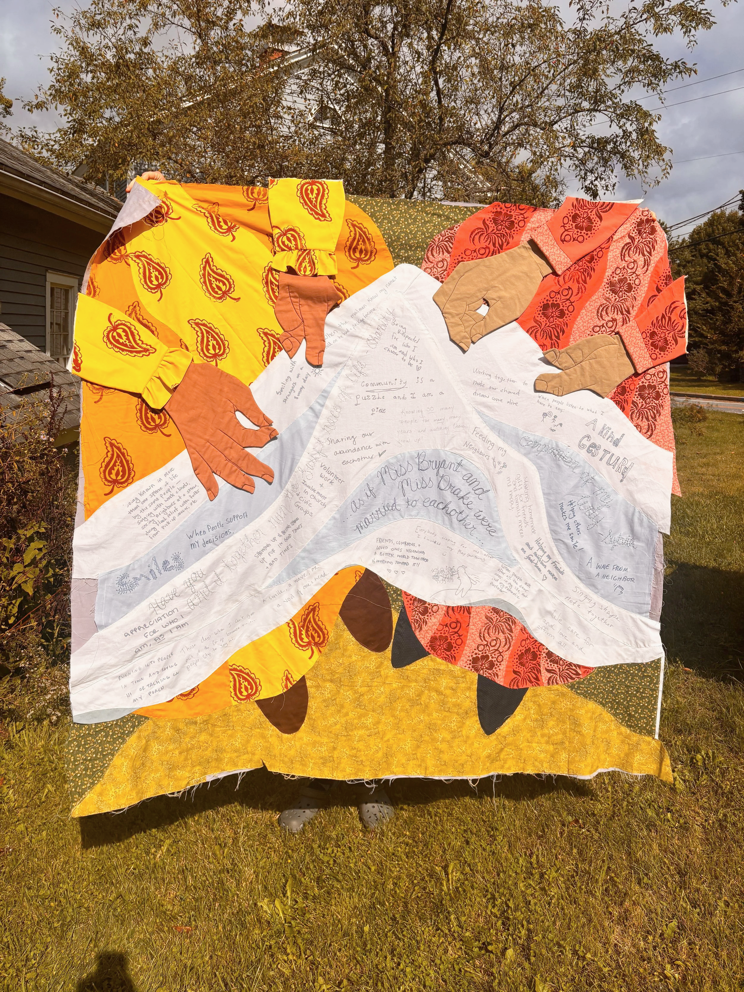 Charity and Sylvia quilt top