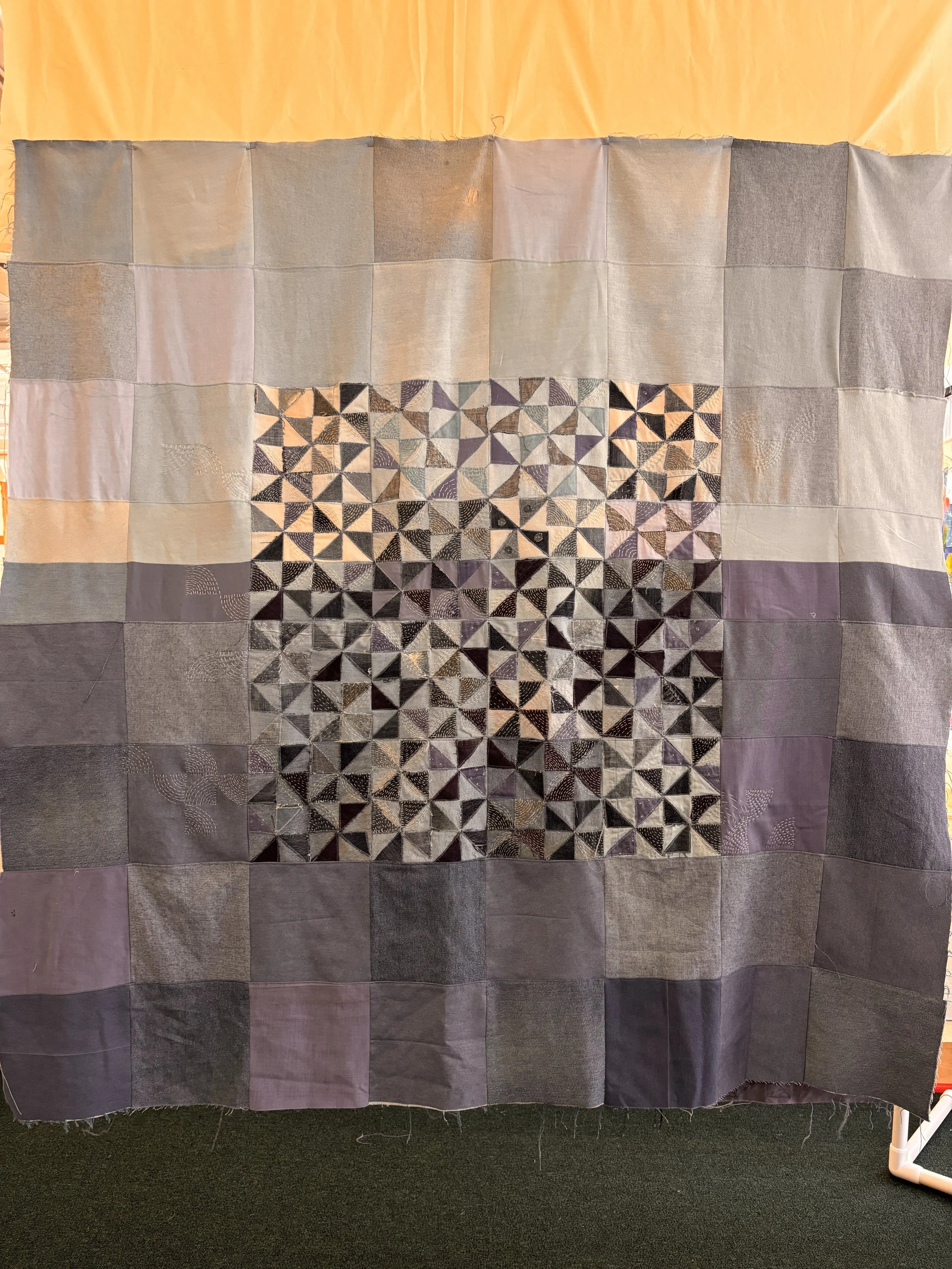 Spinning Pinwheels quilt top