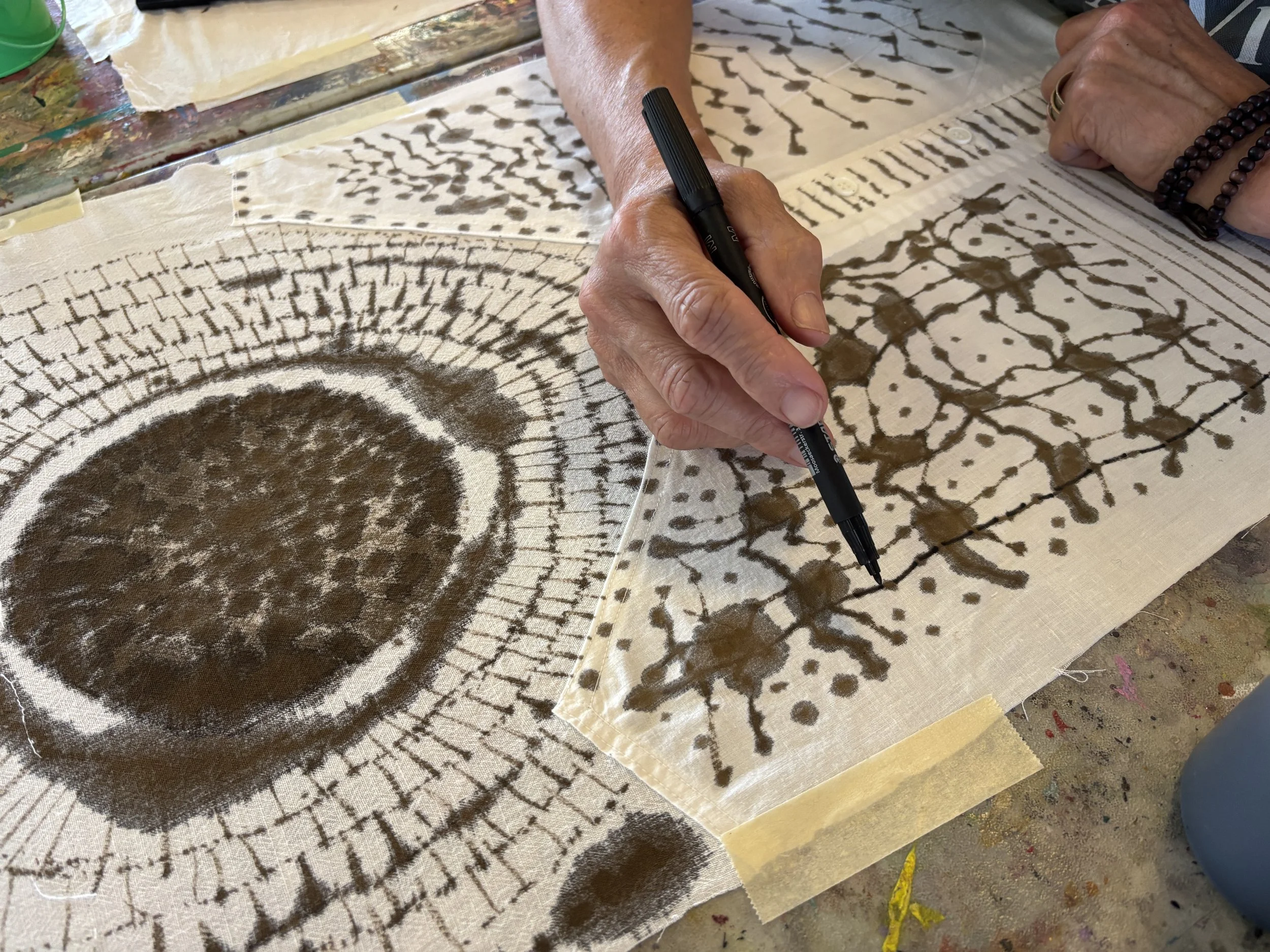 creating patterned fabric for the quilt
