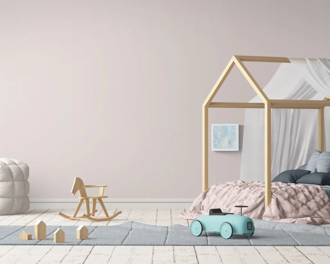 Abstract neutral artwork for a child's nursery, bedroom or playroom. Gentle tonal shifts and subtle, layered symbolism create a piece that feels atmospheric and enduring, bringing a sense of calm, softness, and quiet presence to the space.