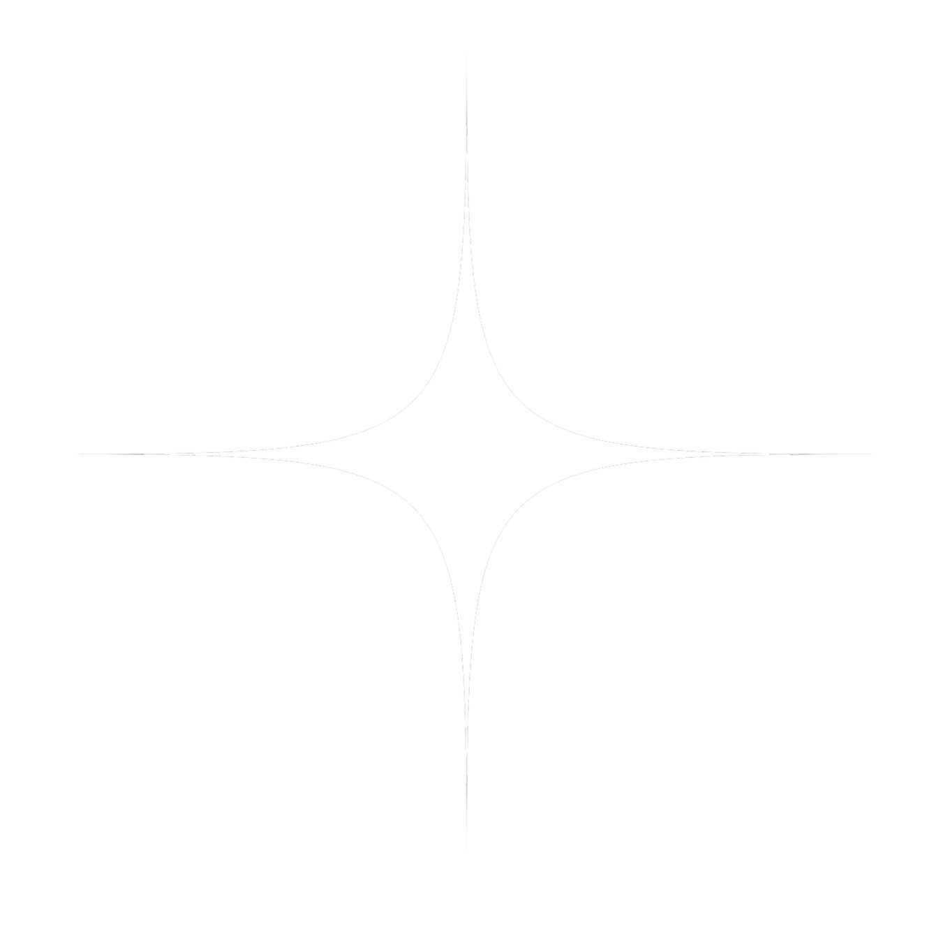 Black background with a white four-point star shape in the center.