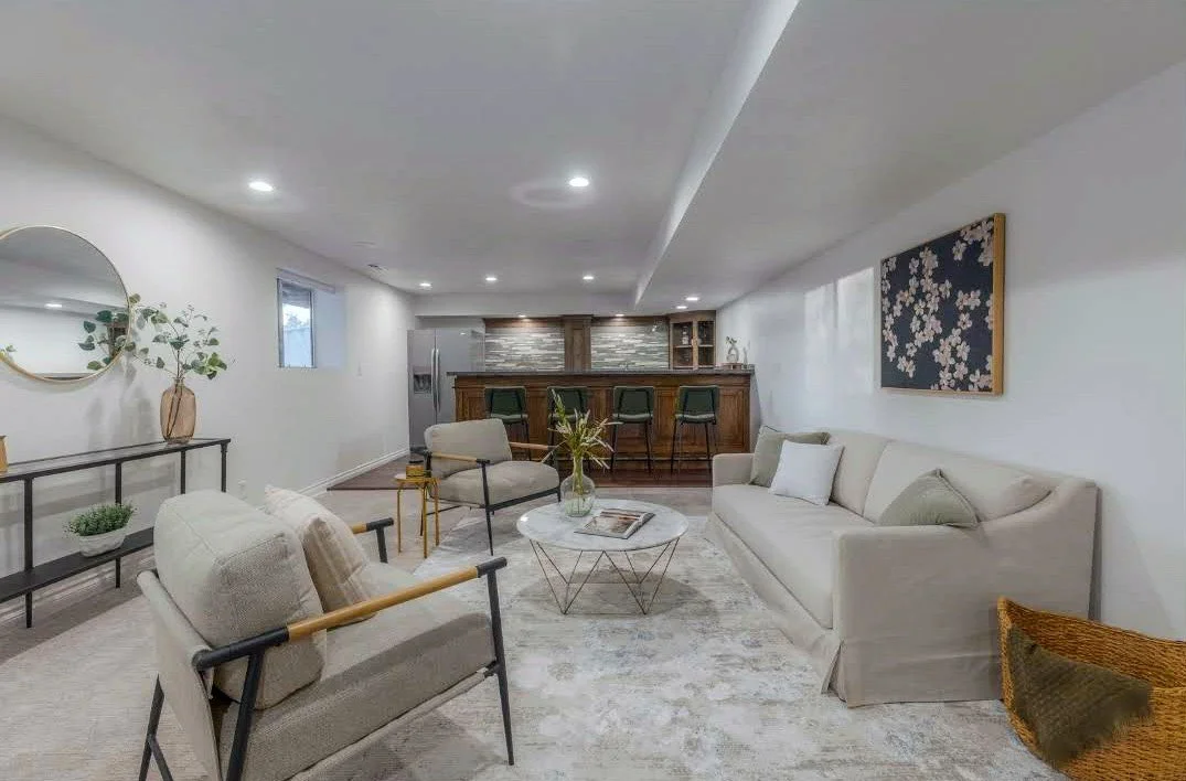 Family room drywall repair and painting.