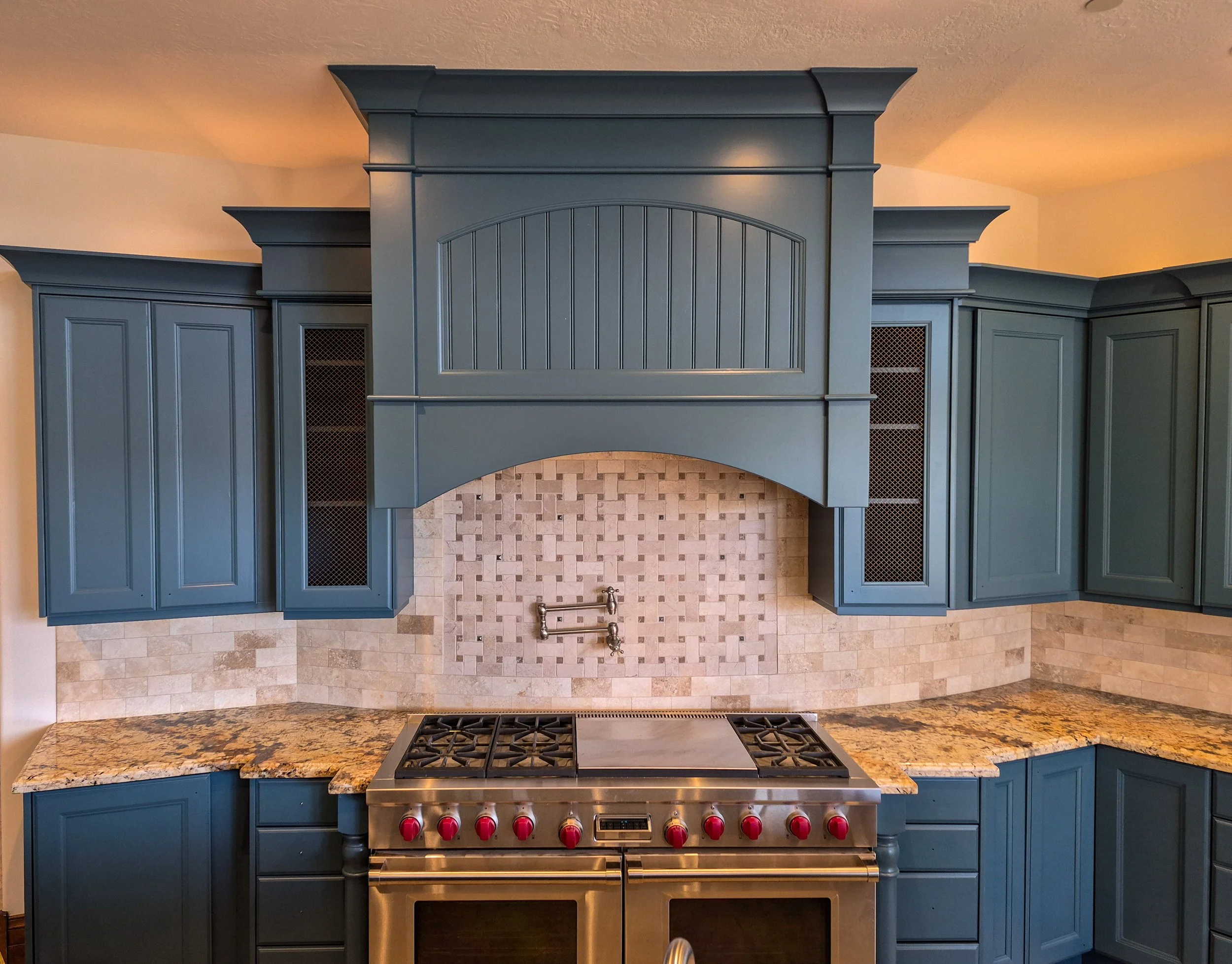 Wood cabinets refinished with quality paint