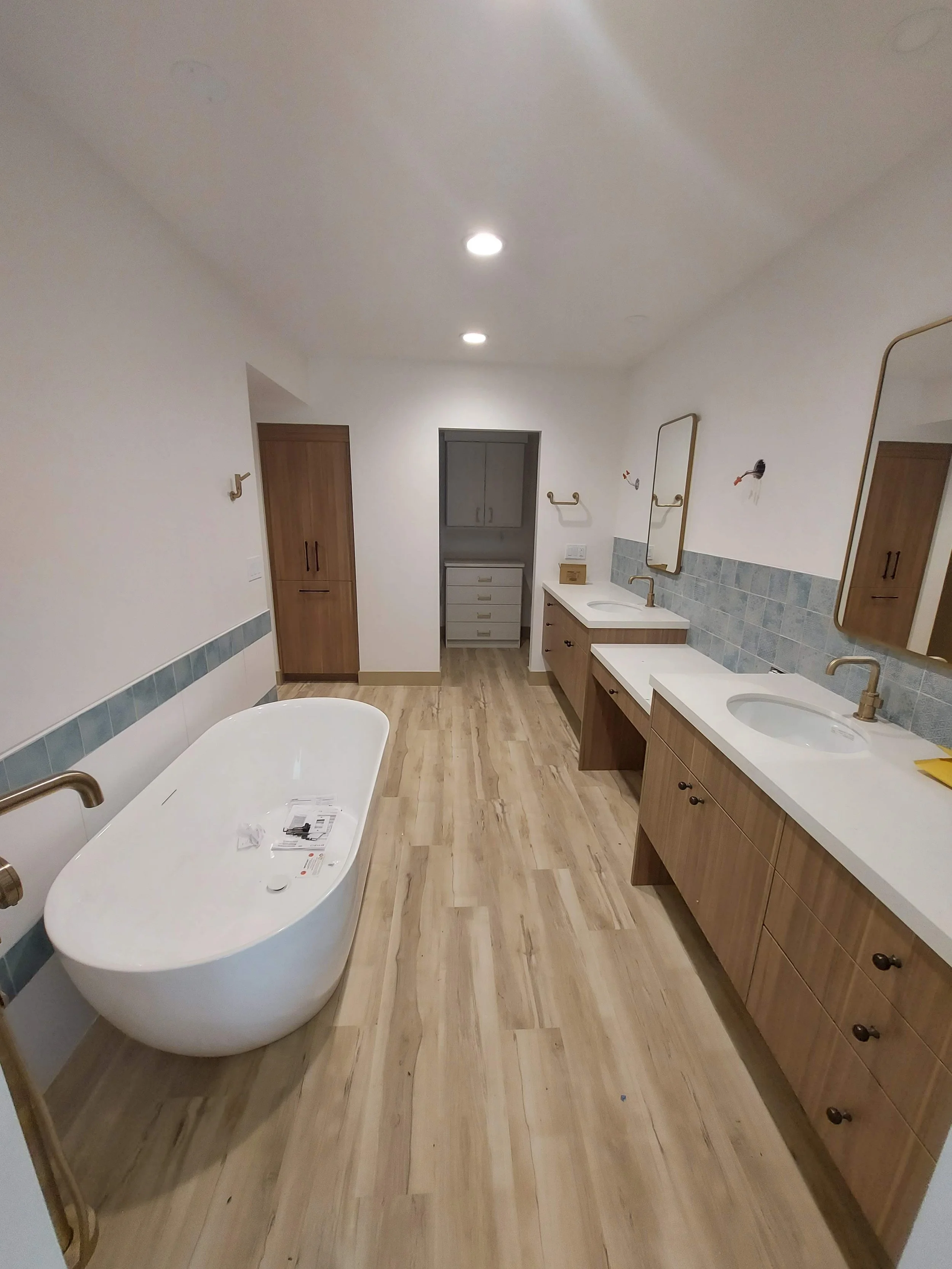 modern bathroom after painting