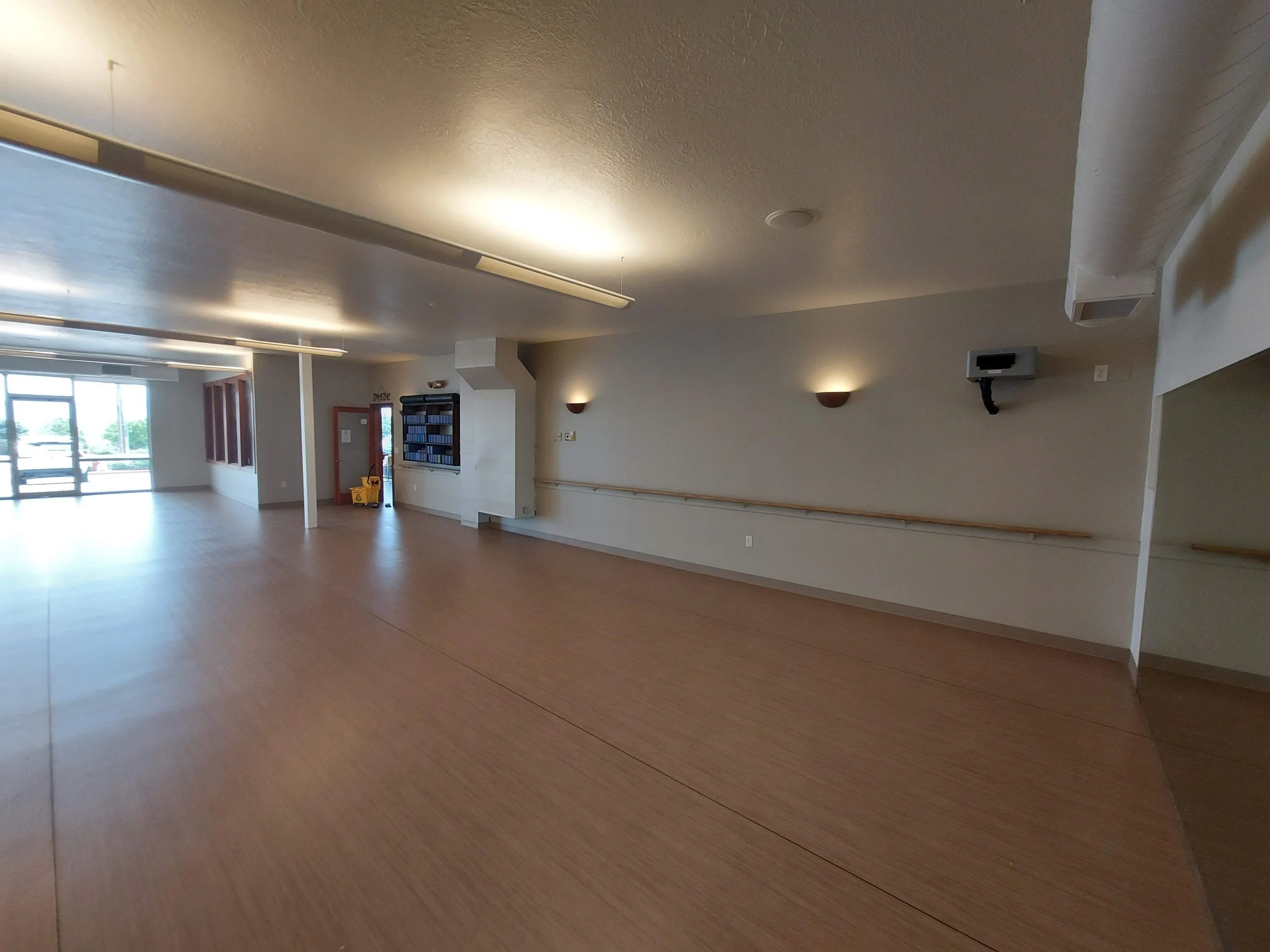 Yoga studio after painting new color