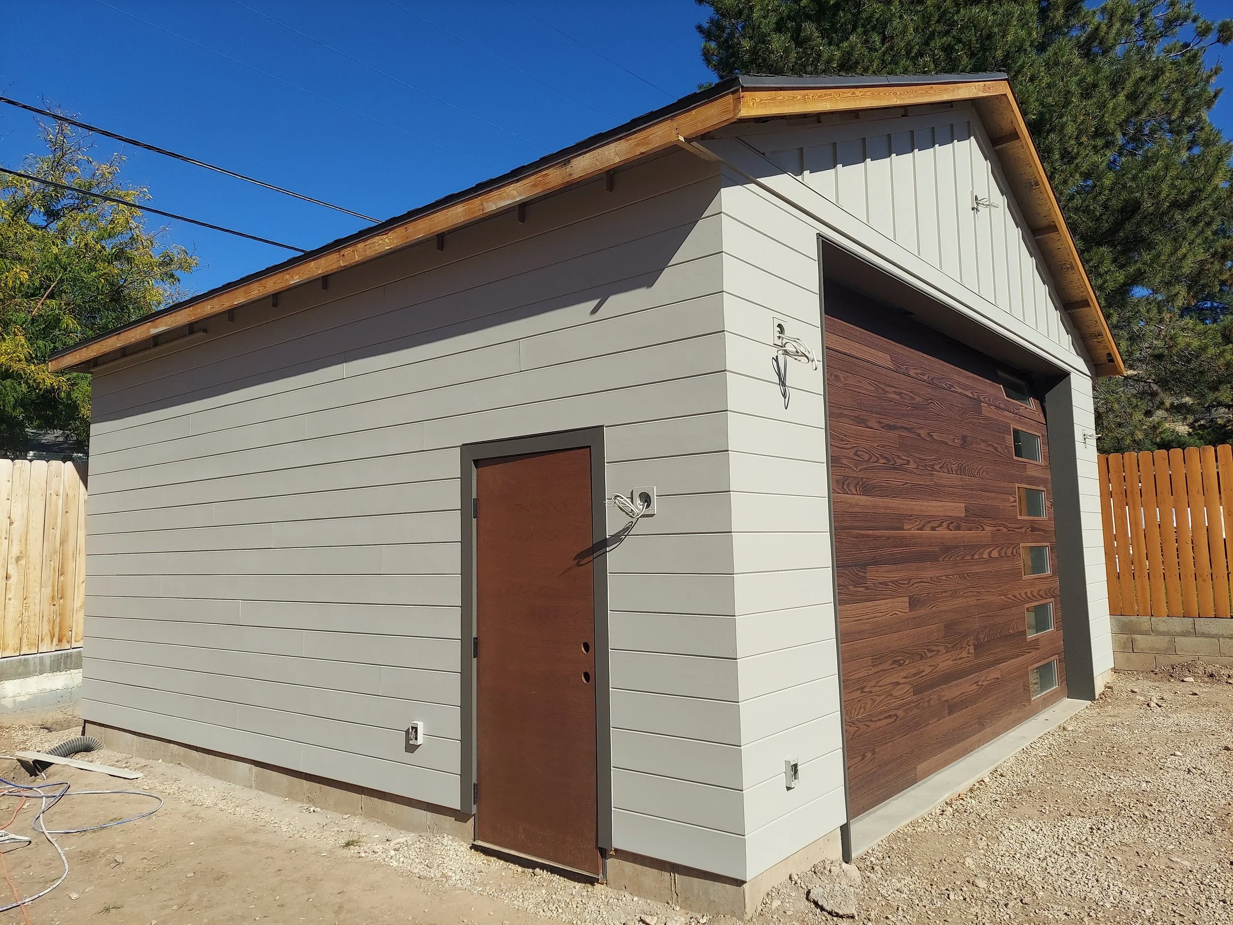 New construction Hardie board after painting