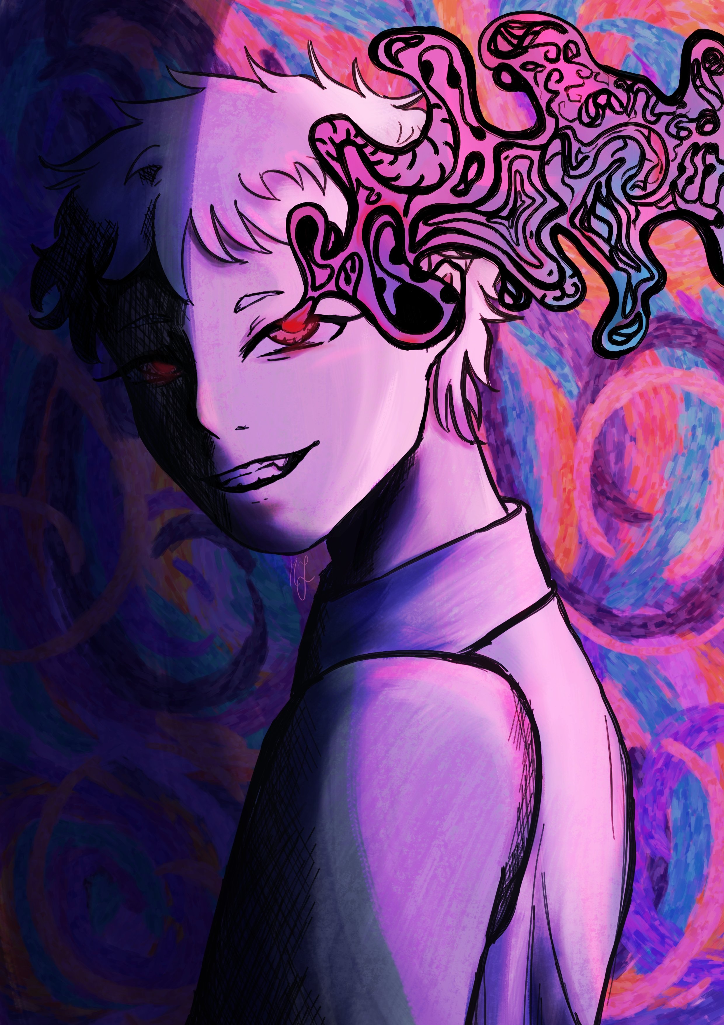 Drawing of Hikaru from the anime, The Summer Hikaru Died