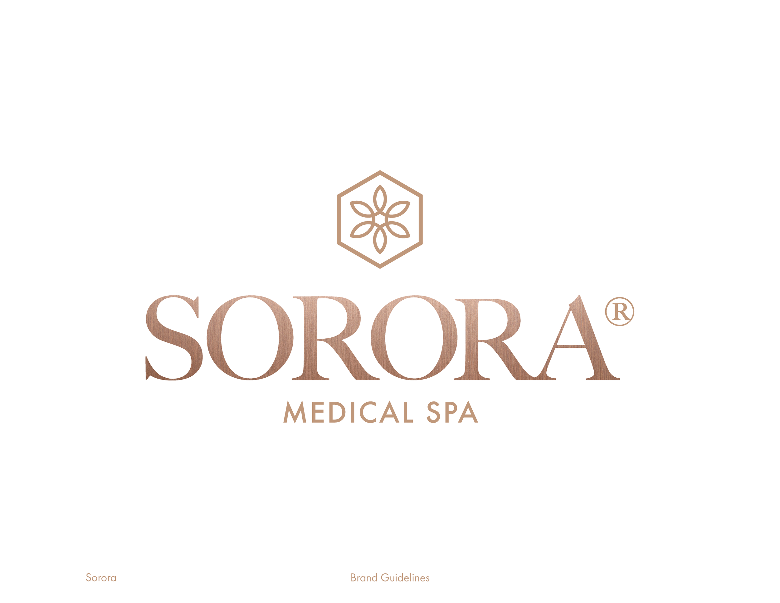 Logo for Sorora Medical Spa with a stylized flower icon above the text 'SORORA' and 'MEDICAL SPA' below.