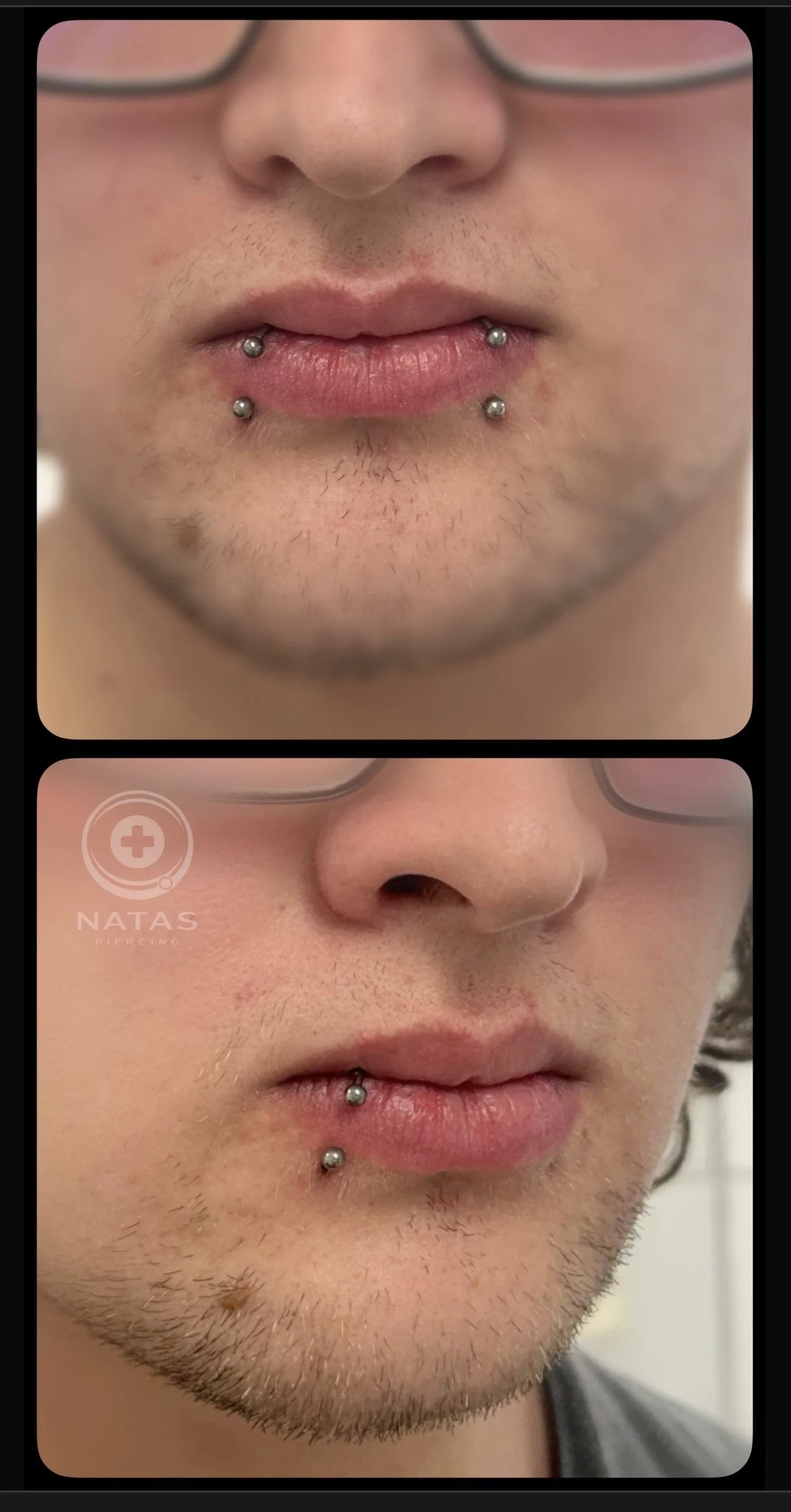 snake bite piercing man