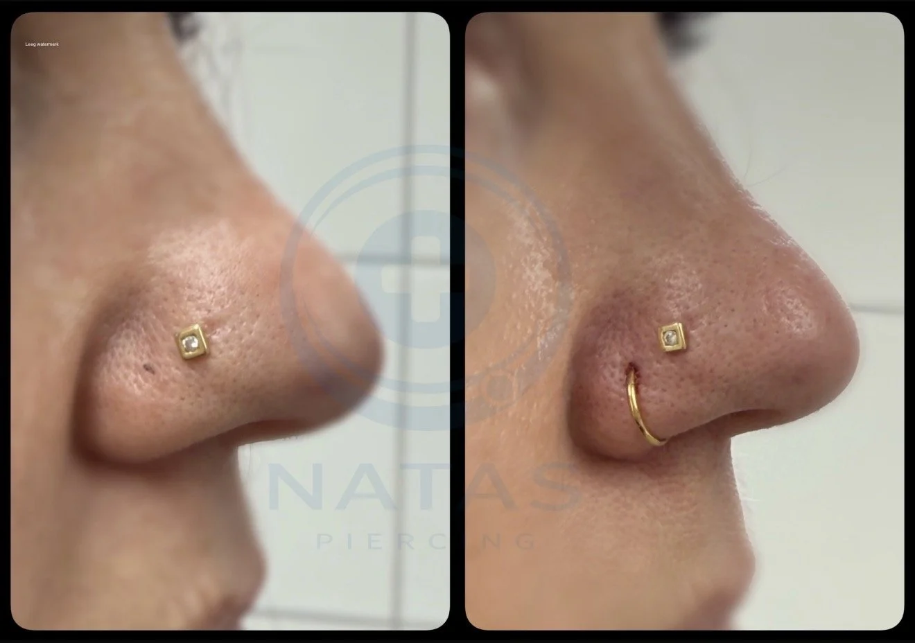 Dubbele neuspiercing