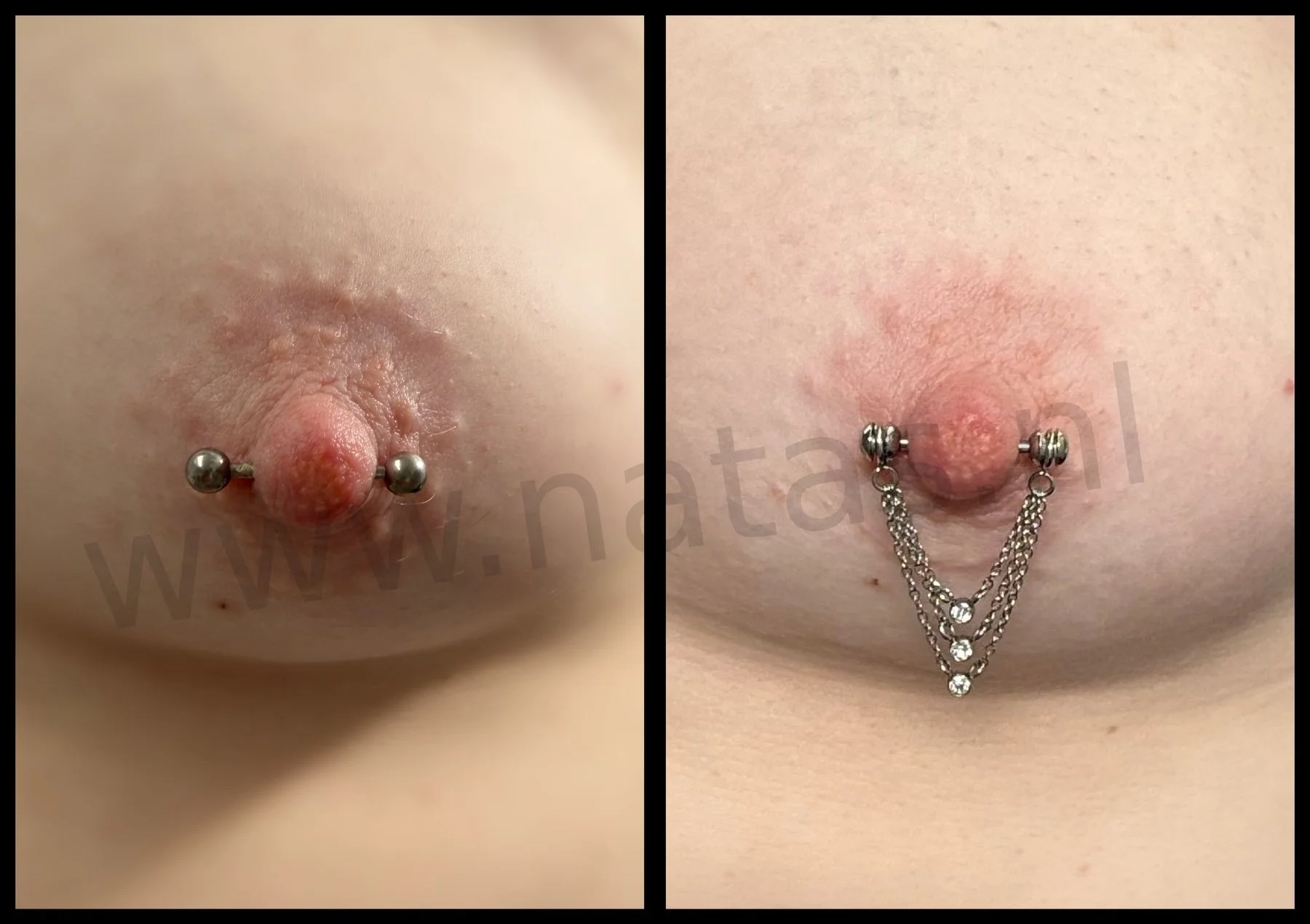 tepel piercing kettinkje 