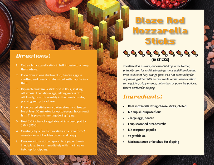 Minecraft Cookbook
Adobe InDesign
11 x 8.5 IN
2025